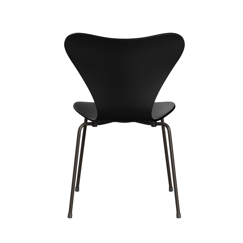 Fritz Hansen 3107 Chair Unupholstered, Brown Bronze/Dyed Ash Black