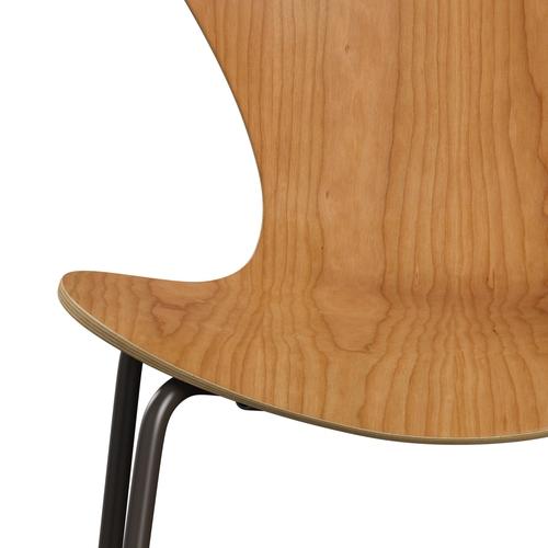 Fritz Hansen 3107 Židle Unuppolstered, Brown Bronz/Cherry Veneer Natural