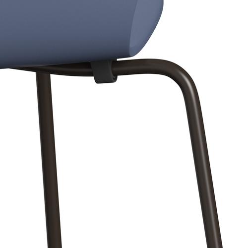 Fritz Hansen 3107 Židle Unuppolstered, Brown Bronze/Lacquered soumraku modrá