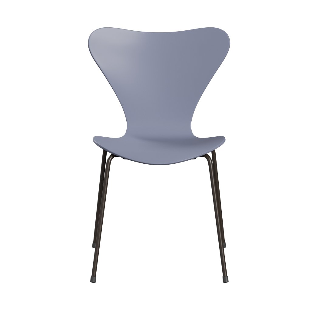 Fritz Hansen 3107 Židle Unuppolstered, Brown Bronze/Lacquered Lavender Blue