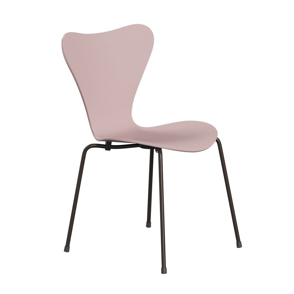 Fritz Hansen 3107 židle Unuppolstered, Brown Bronz/Lacquered Pale Rose