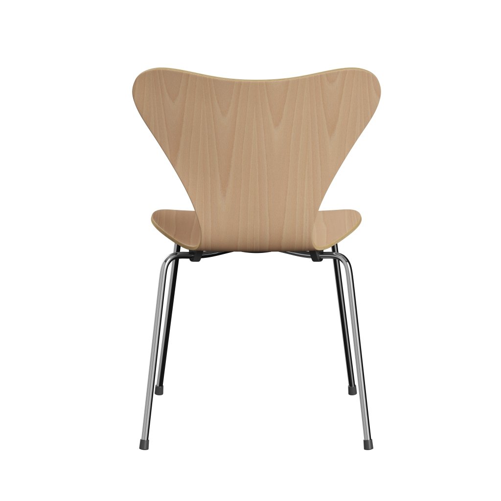 Fritz Hansen 3107 židle Unuppolstered, Chrome/Beech dýha přirozená