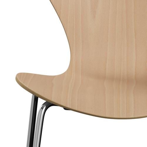 Fritz Hansen 3107 židle Unuppolstered, Chrome/Beech dýha přirozená