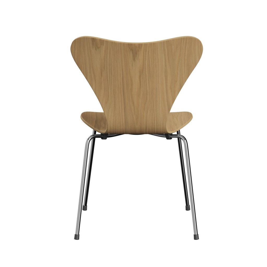 Židle Fritz Hansen 3107 Unuppontered, Chrome/Oak Veneer Natural