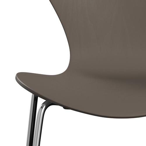 Židle Fritz Hansen 3107 Unuppered, Chrome/Colored Ash Deep Clay