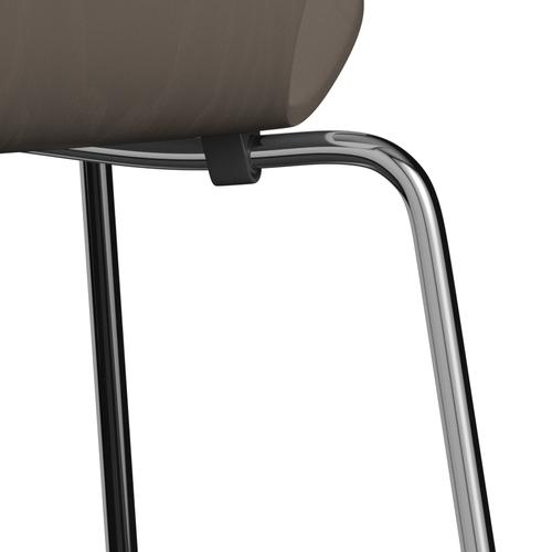 Židle Fritz Hansen 3107 Unuppered, Chrome/Colored Ash Deep Clay