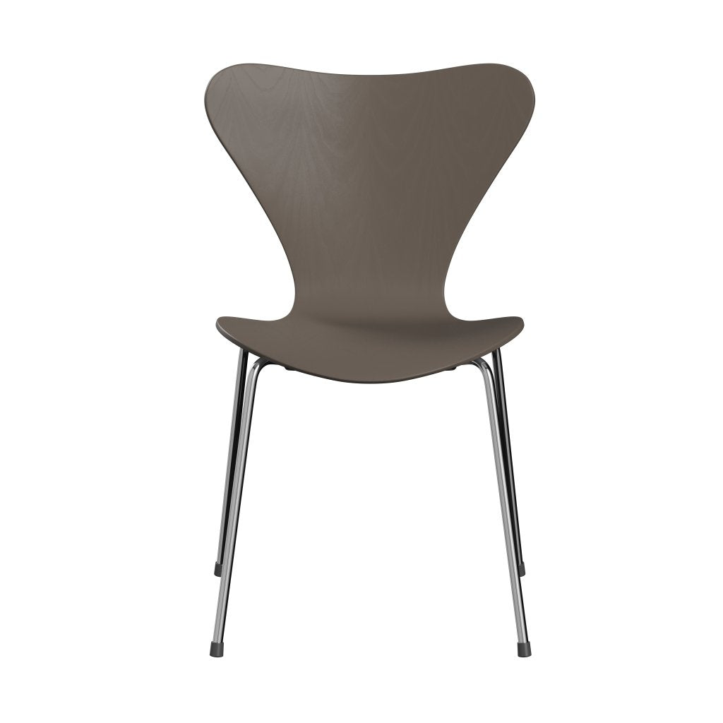 Židle Fritz Hansen 3107 Unuppered, Chrome/Colored Ash Deep Clay