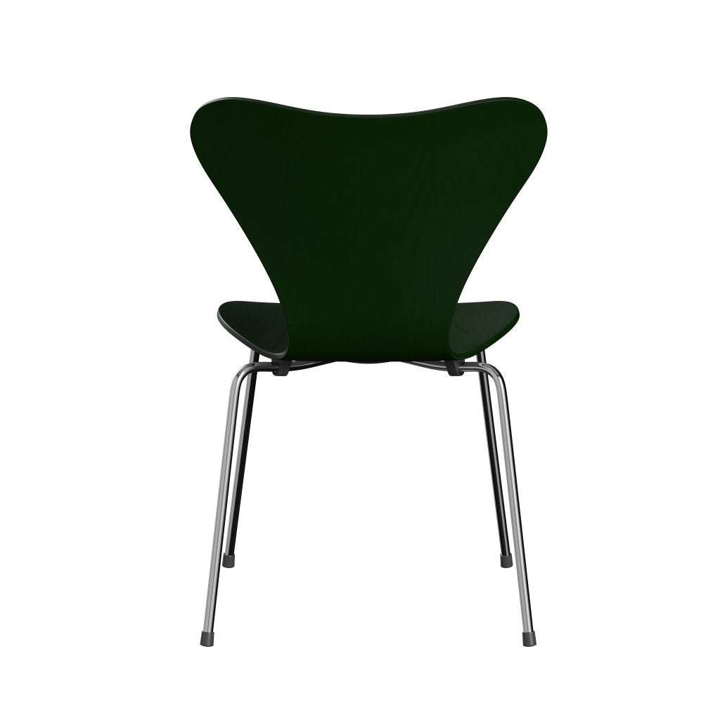 Židle Fritz Hansen 3107 Unuppolstered, Chrome/Dyed Ash Evergreen