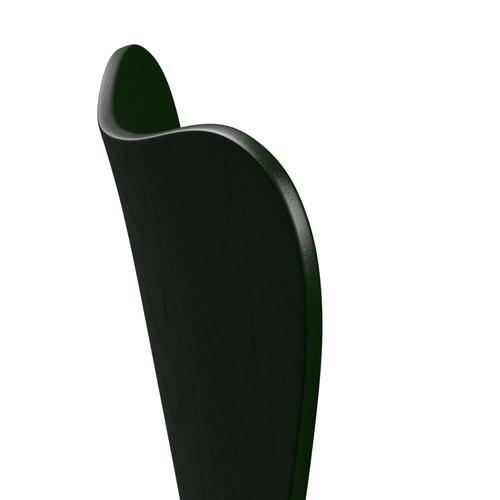 Židle Fritz Hansen 3107 Unuppolstered, Chrome/Dyed Ash Evergreen