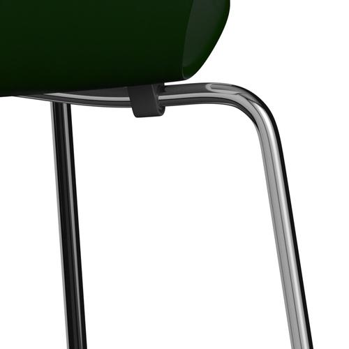 Židle Fritz Hansen 3107 Unuppolstered, Chrome/Dyed Ash Evergreen