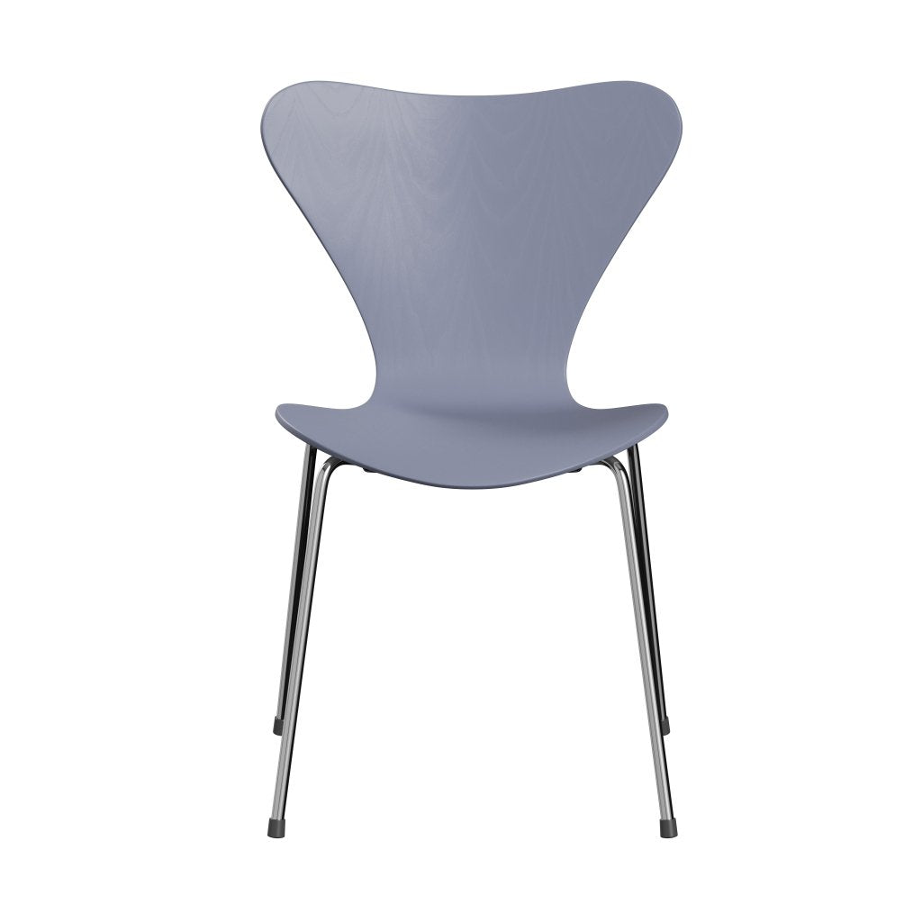 Židle Fritz Hansen 3107 Unuppolstered, Chrome/Dared Ash Lavender Blue