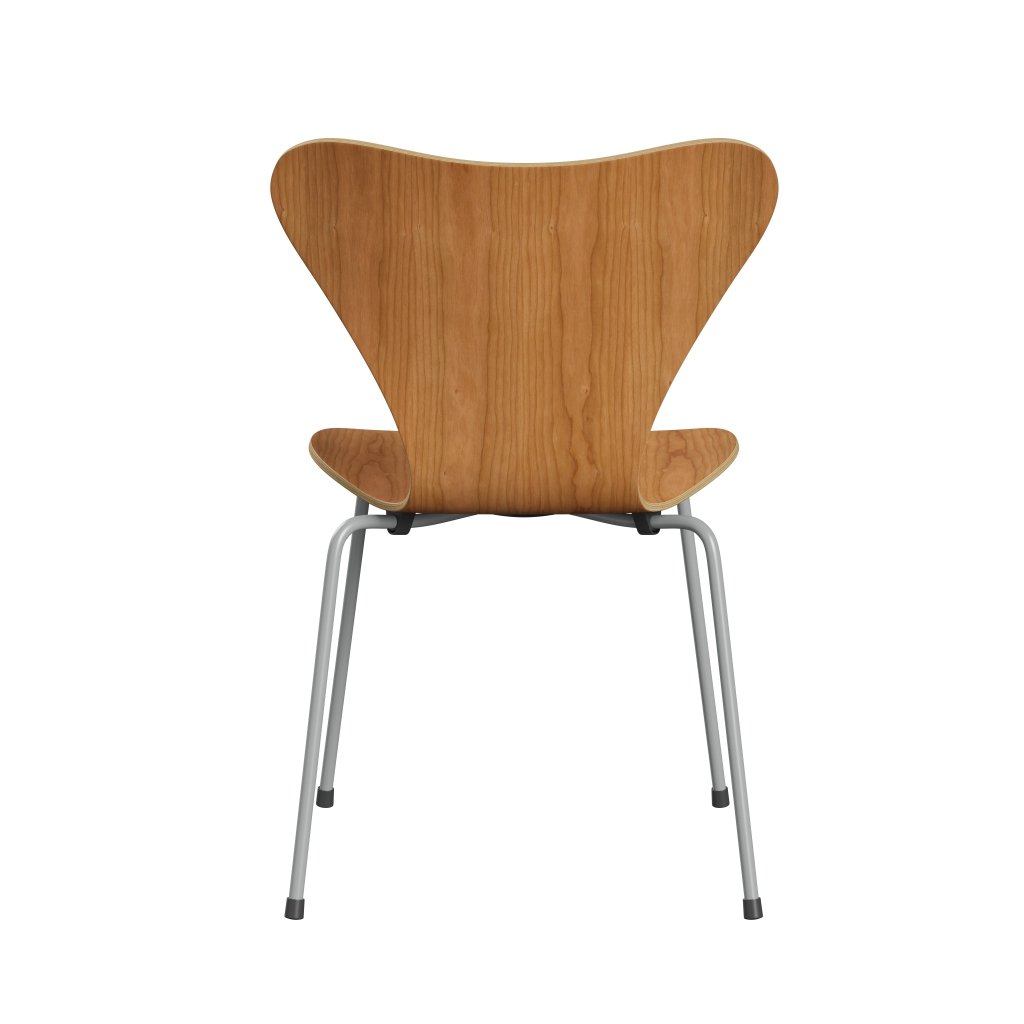 Fritz Hansen 3107 Chair Unupholstered, Nine Grey/Cherry Veneer Natural