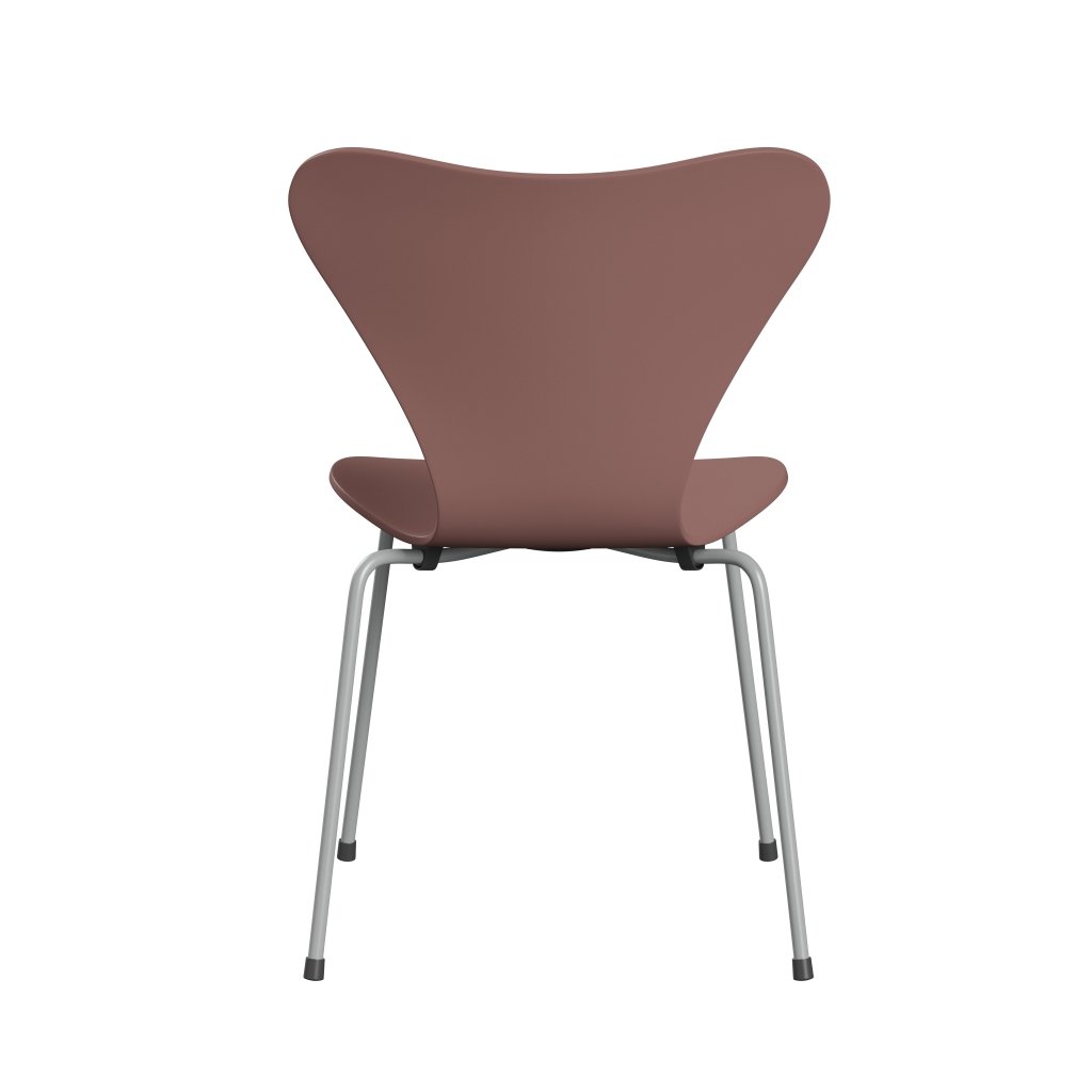 Fritz Hansen 3107 Chair Unupholstered, Nine Grey/Lacquered Wild Rose