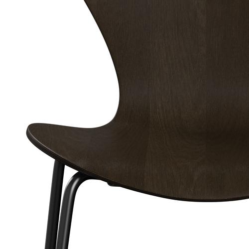 Fritz Hansen 3107 Chair Unupholstered, Black/Dark Stained Oak