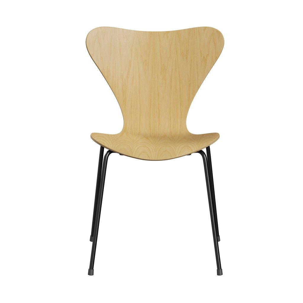 Fritz Hansen 3107 Židle Unuppolstered, Black/Ash Veneer Natural