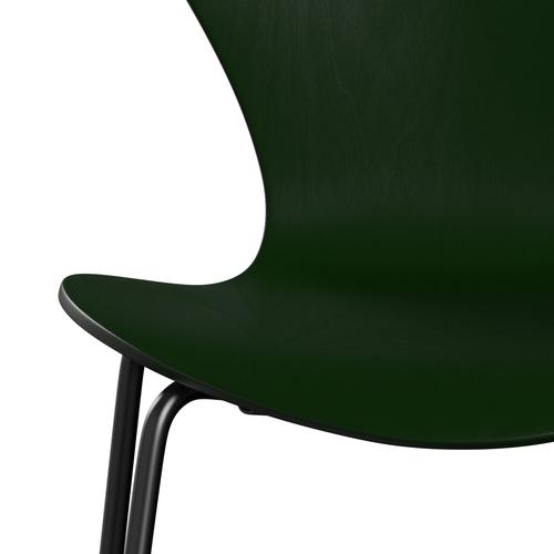 Fritz Hansen 3107 Chair Unupholstered, Black/Dyed Ash Evergreen