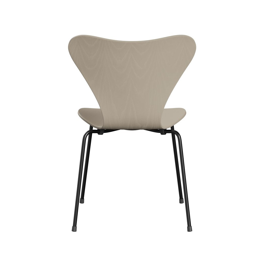 Fritz Hansen 3107 Chair Unupholstered, Black/Dyed Ash Light Beige