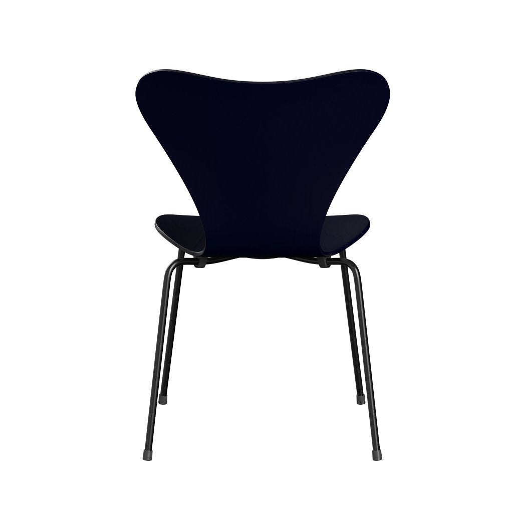 Židle Fritz Hansen 3107 Unuppolstered, Black/Colored Ash Midnight Blue