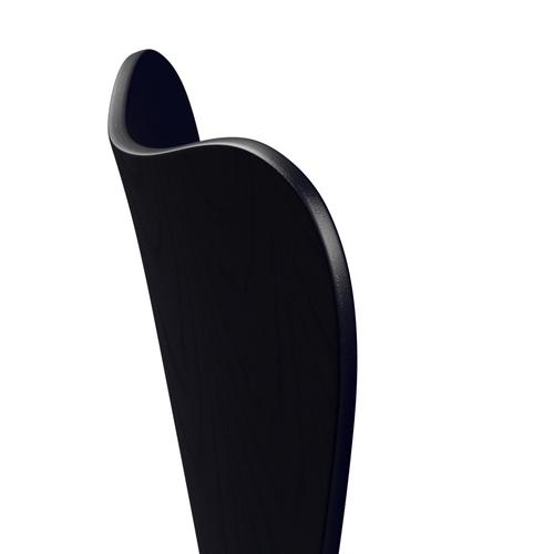 Židle Fritz Hansen 3107 Unuppolstered, Black/Colored Ash Midnight Blue