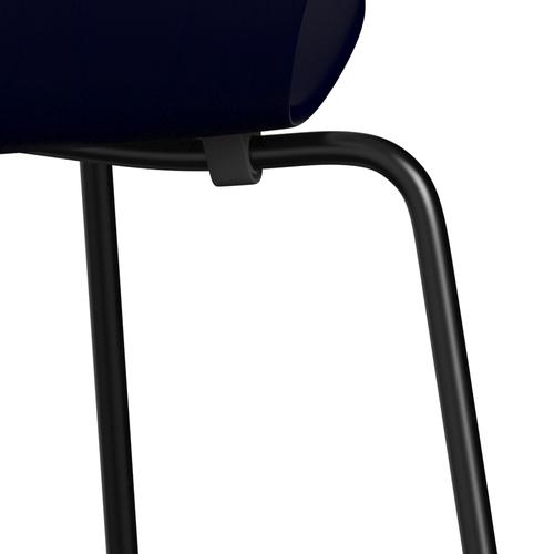 Židle Fritz Hansen 3107 Unuppolstered, Black/Colored Ash Midnight Blue