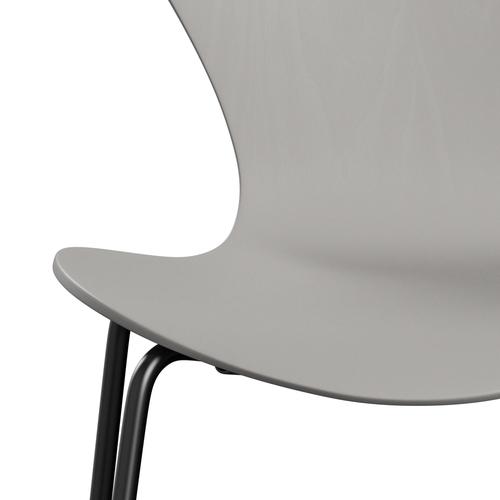 Fritz Hansen 3107 Chair Unupholstered, Black/Dyed Ash Nine Grey