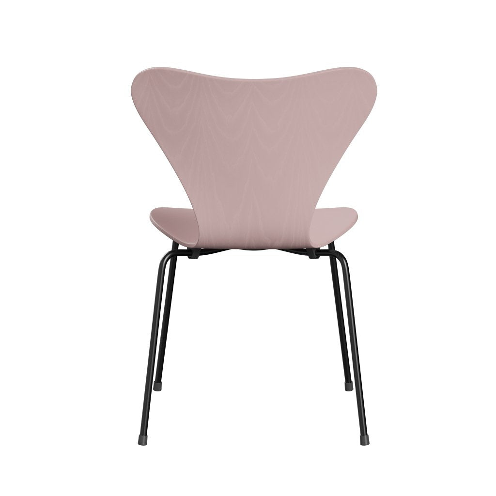 Fritz Hansen 3107 Chair Unupholstered, Black/Coloured Ash Pale Rose