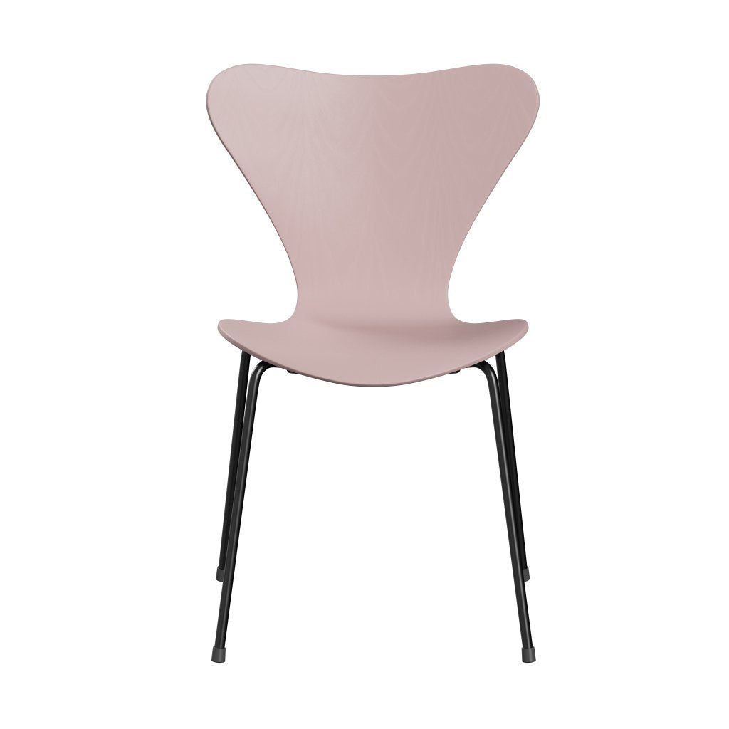 Fritz Hansen 3107 Chair Unupholstered, Black/Coloured Ash Pale Rose