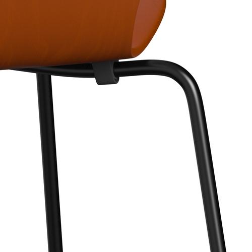 Fritz Hansen 3107 Židle Unuppolstered, černá/barevná popel popel Orange