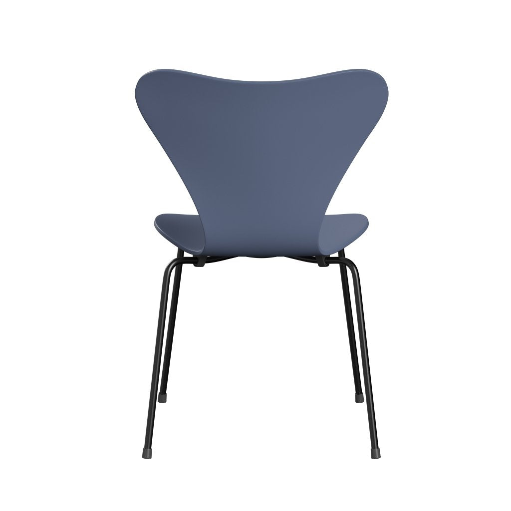 Židle Fritz Hansen 3107 Unuppolstered, Black/Lacquered Dusk Blue