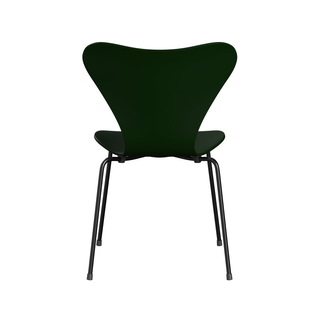 Židle Fritz Hansen 3107 Unuppolstered, Black/Lacquered Evergreen