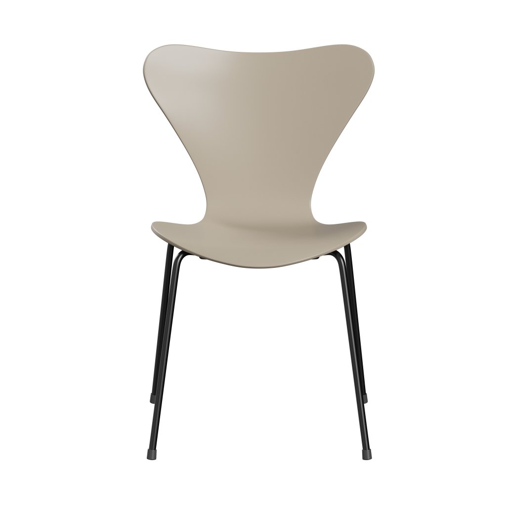 Židle Fritz Hansen 3107 Unuppolstered, Black/Lacquered Light Beige