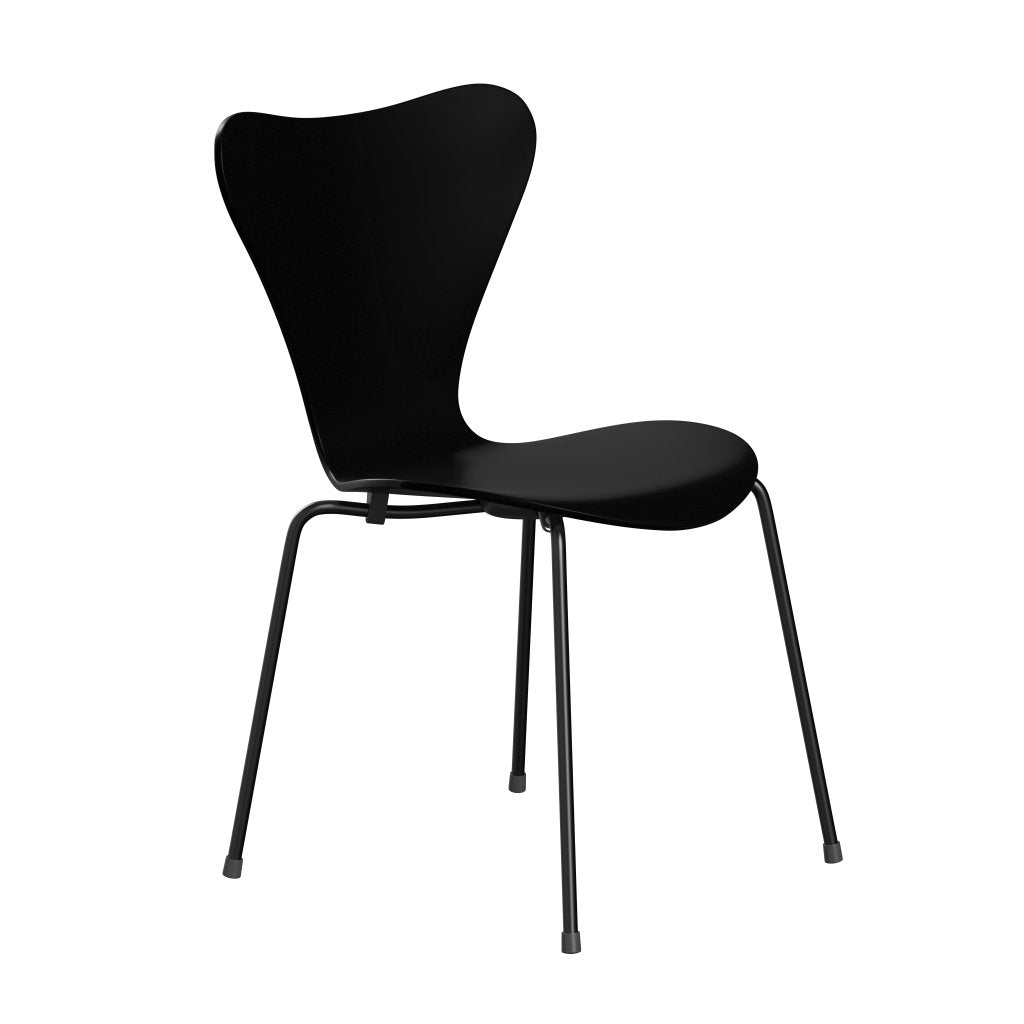 Židle Fritz Hansen 3107 Unuppolstered, Black/Lacquered Black