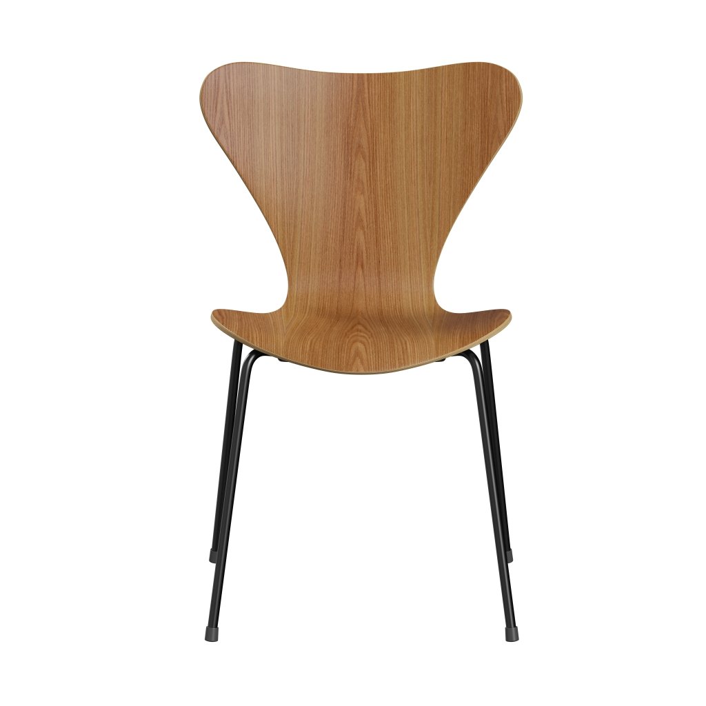 Fritz Hansen 3107 židle Unuppolstered, Black/Elm Veneer Natural