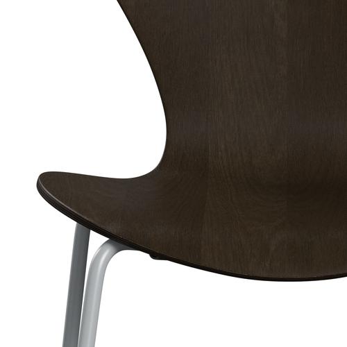 Fritz Hansen 3107 Židle Unupholstered, Silver Grey/Dark Stained Oak