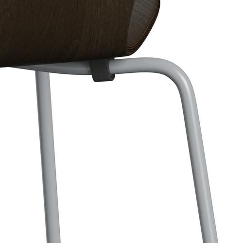 Fritz Hansen 3107 Židle Unupholstered, Silver Grey/Dark Stained Oak