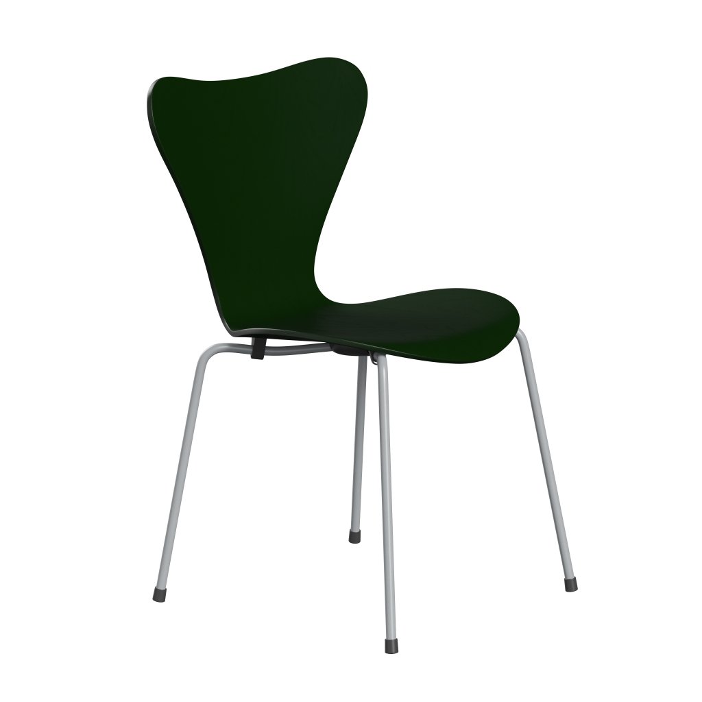 Židle Fritz Hansen 3107 Unuppolstered, Silver Grey/Dared Ash Evergreen