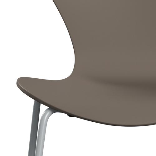 Fritz Hansen 3107 židle Unuppolstered, Silver Grey/Lacquered Deep Clay