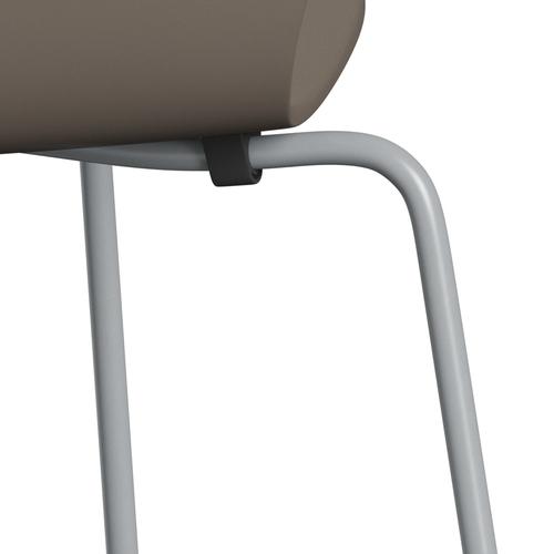 Fritz Hansen 3107 židle Unuppolstered, Silver Grey/Lacquered Deep Clay