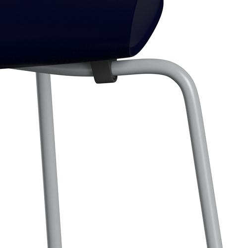 Fritz Hansen 3107 Židle Unuppolstered, Silver Grey/Lacquered Midnight Blue