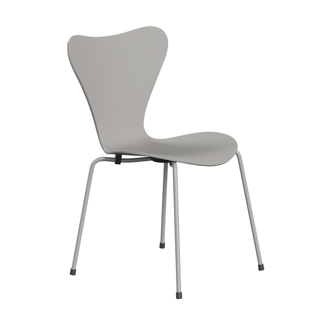 Fritz Hansen 3107 židle Unuppolstered, Silver Grey/Lacquered devět šedých