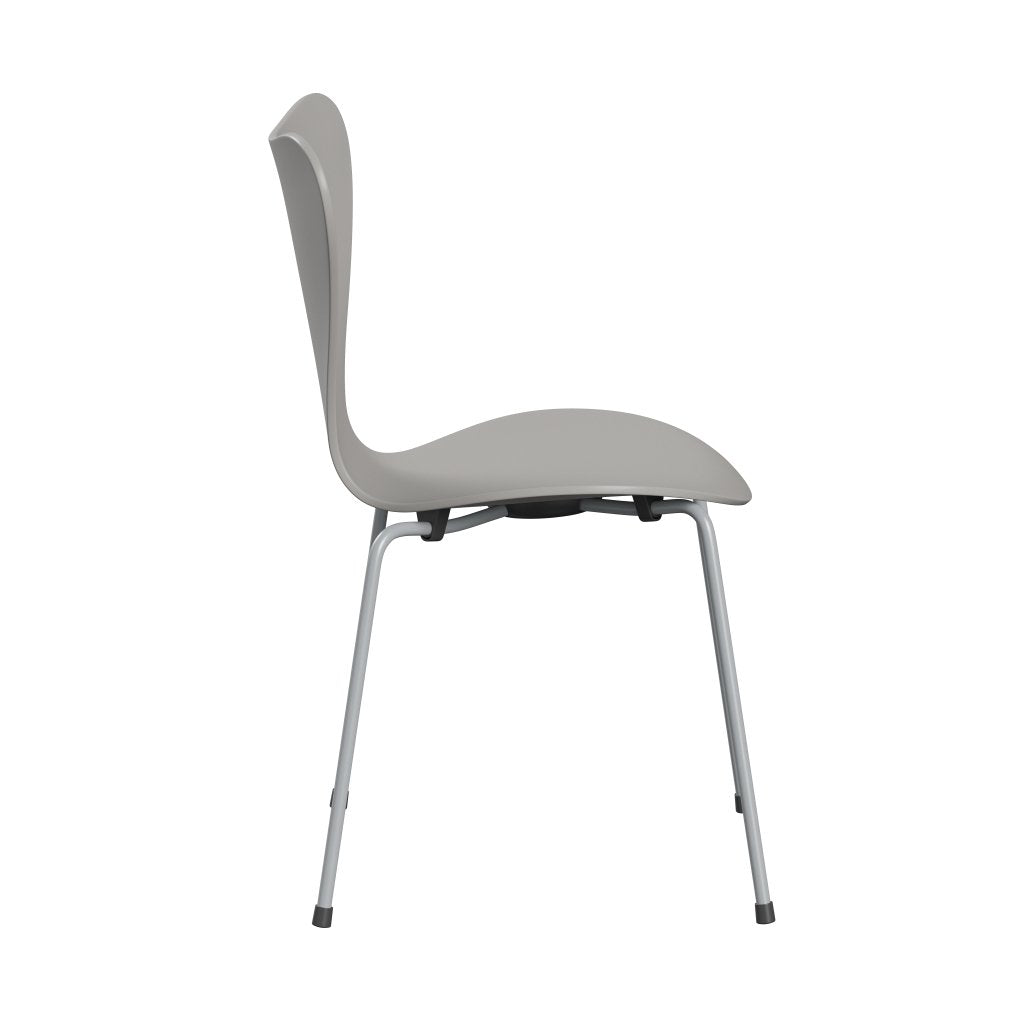 Fritz Hansen 3107 židle Unuppolstered, Silver Grey/Lacquered devět šedých