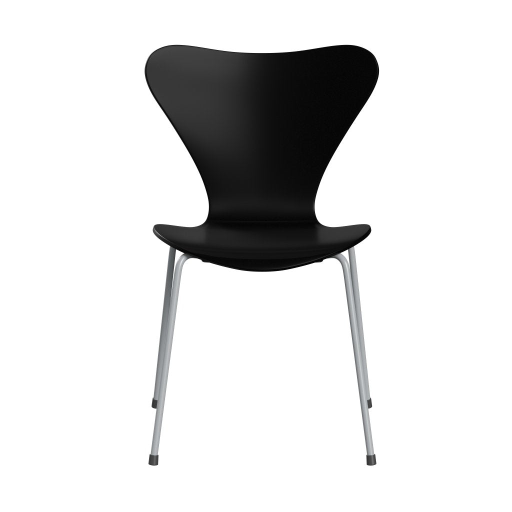 Fritz Hansen 3107 Židle Unuppolstered, Silver Grey/Lacquered Black