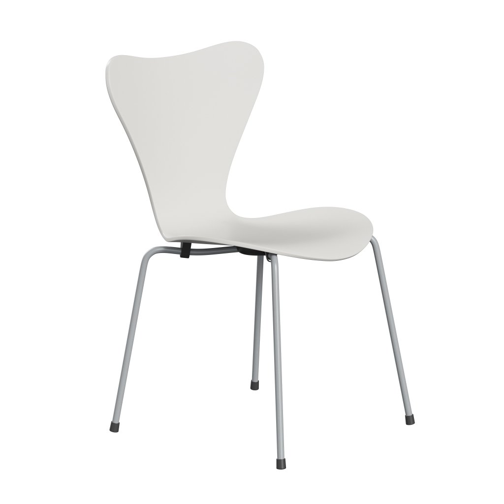 Židle Fritz Hansen 3107 Unuppolstered, Silver Grey/Lacquered White