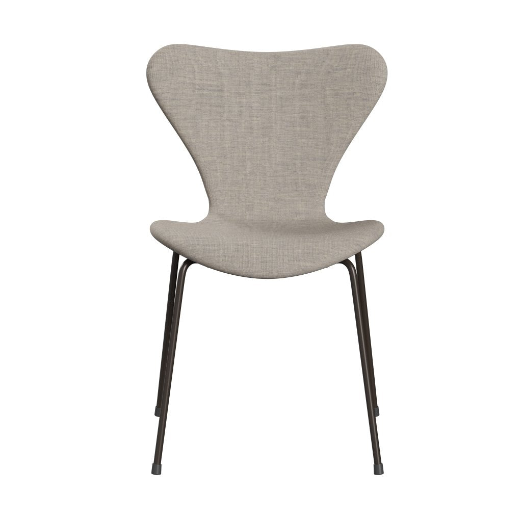 Fritz Hansen 3107 židle plné čalounění, Brown Bronze/Canvas Beige