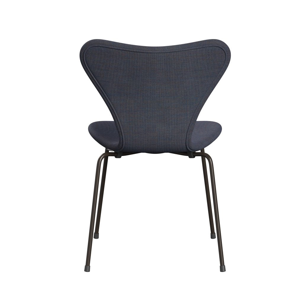 Fritz Hansen 3107 Chair Full Upholstery, Brown Bronze/Canvas Light Blue (Ca0734)