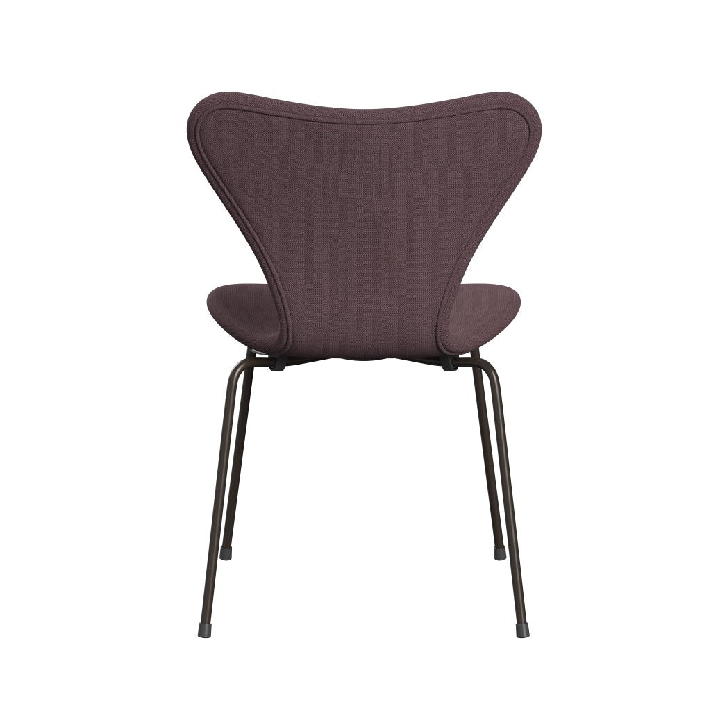 Fritz Hansen 3107 židle plné čalounění, hnědý bronz/zachycovací lišta