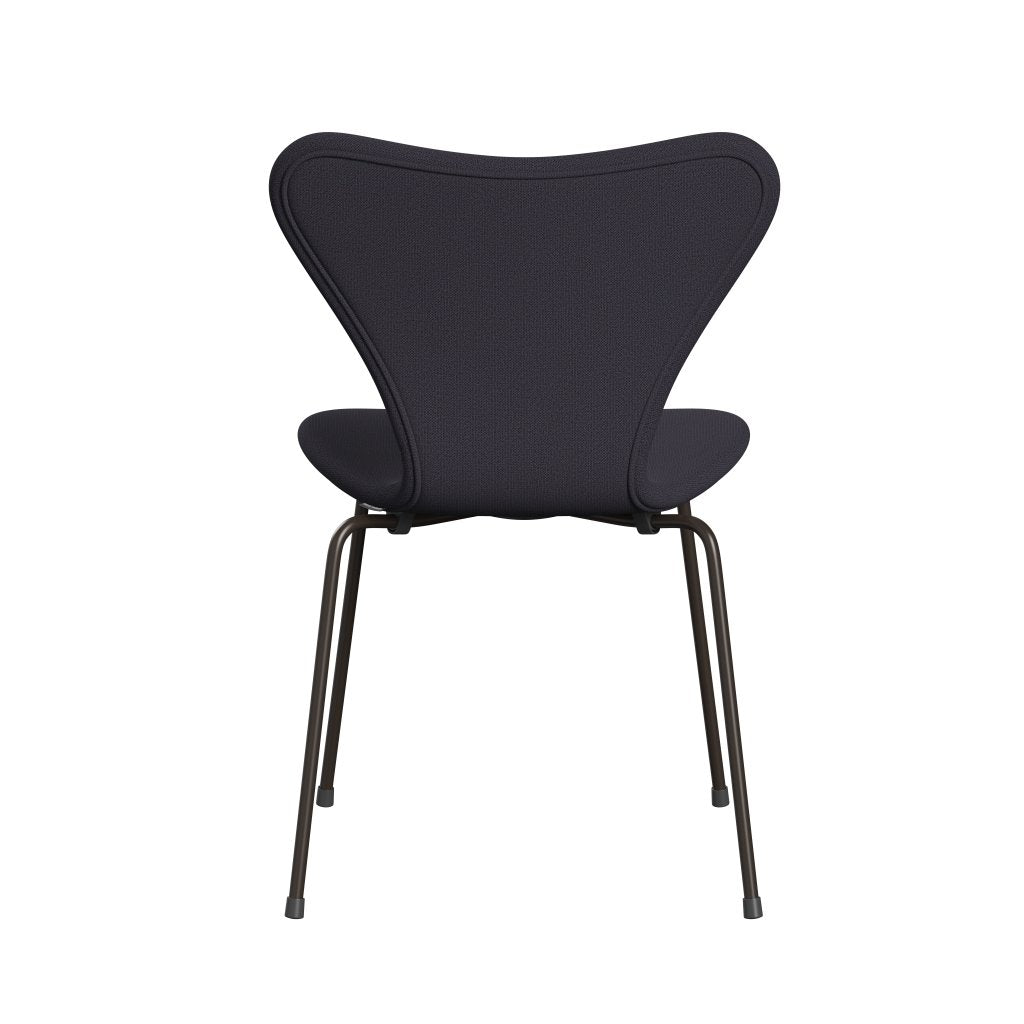 Fritz Hansen 3107 Chair Full Upholstery, Brown Bronze/Capture Blue Charcoal