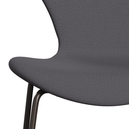 Fritz Hansen 3107 Chair Full Upholstery, Brown Bronze/Capture Dark Grey