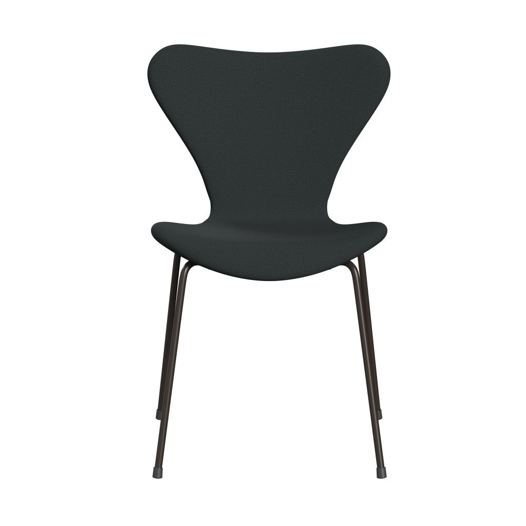 Fritz Hansen 3107 Chair Full Upholstery, Brown Bronze/Capture Dark Deep Green