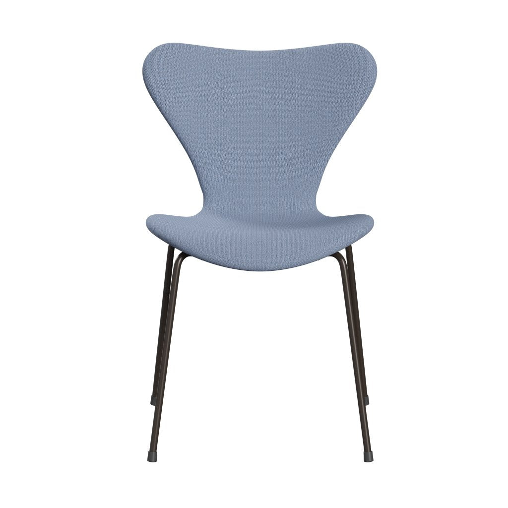 Fritz Hansen 3107 židle plné čalounění, Brown Bronze/Capture Light Blue (CP4902)